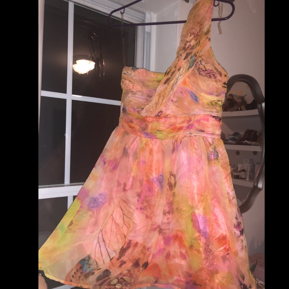 Colorful CHarlotte Russe 1 Shoulder Dress